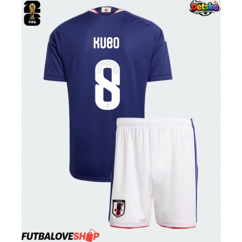Dres Japonsko Takefusa Kubo #8 Domáci pre deti MS 2026 Krátky Rukáv (+ trenírky)